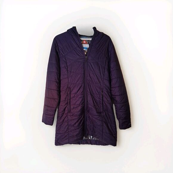 Columbia Omni-Heat Puffer Lightweight Jacket Eggplant Purple Womens Size Small - Picture 1 of 10